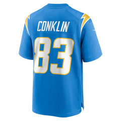 NFL Tyler Conklin Los Angeles Chargers Team Game Jersey - Powder Blue