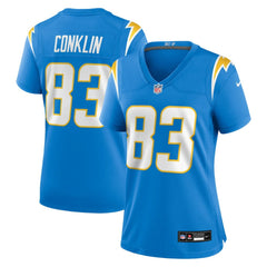 NFL Tyler Conklin Los Angeles Chargers Women's Team Game Jersey - Powder Blue