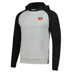 Cincinnati Bengals Antigua Urgent Pullover Hoodie Heather Gray/Black