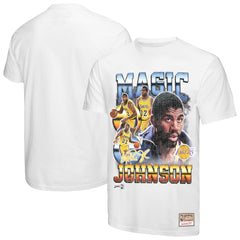 Magic Johnson Los Angeles Lakers Commemorative Collage T-Shirt White