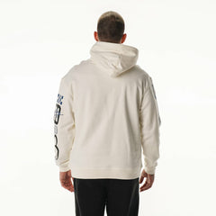Indianapolis Colts The Wild Collective Unisex Stacked Graphic Sleeve Fleece Hoodie Cream