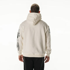 Las Vegas Raiders The Wild Collective Unisex Stacked Graphic Sleeve Fleece Hoodie Cream