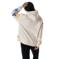 Los Angeles Chargers The Wild Collective Unisex Stacked Graphic Sleeve Fleece Hoodie Cream
