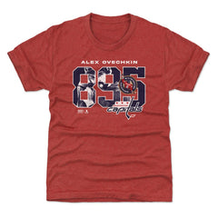 NHL Alexander Ovechkin Washington Capitals 500 Level Youth NHL All-Time Leading Goal Scorer Overlay T-Shirt - Red