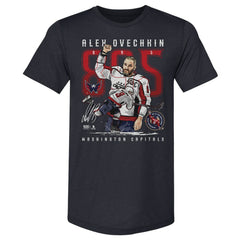 NHL Alexander Ovechkin Washington Capitals 500 Level NHL All-Time Leading Goal Scorer Tri-Blend The Shot T-Shirt - Navy