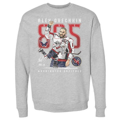 NHL Alexander Ovechkin Washington Capitals 500 Level NHL All-Time Leading Goal Scorer The Shot Pullover Sweatshirt - Heather Gray