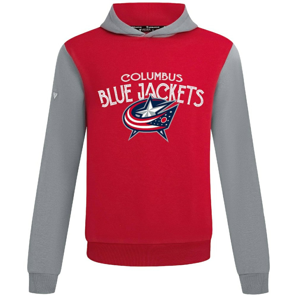 NHL Columbus Blue Jackets Levelwear Ultimate Mission Pullover Hoodie - Red/Gray