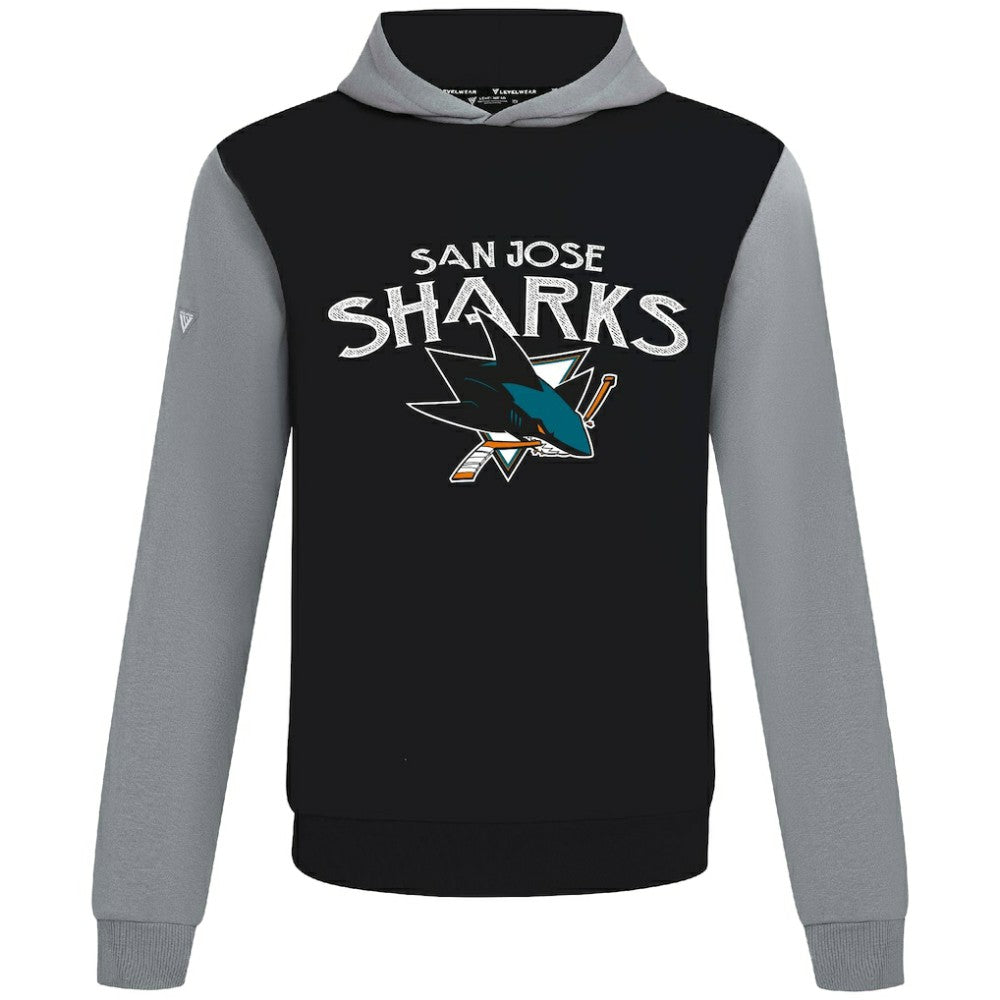 NHL San Jose Sharks Levelwear Ultimate Mission Pullover Hoodie - Black/Gray