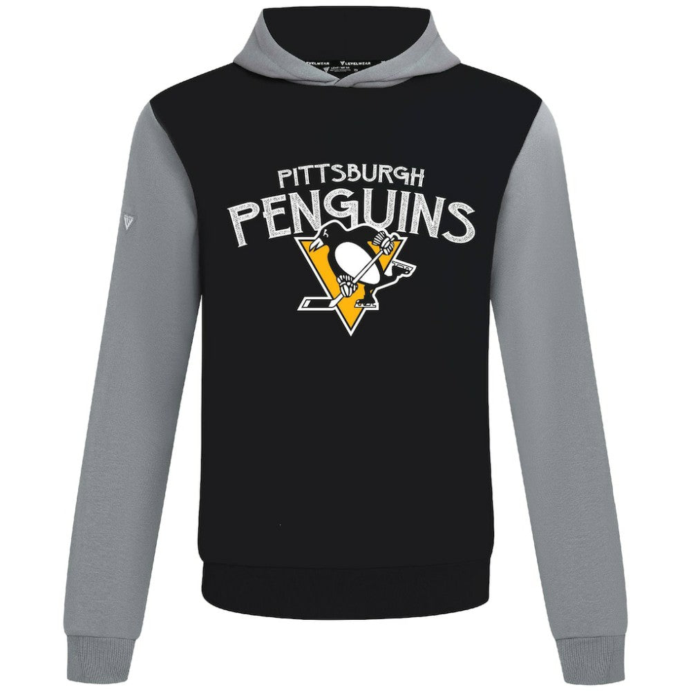 NHL Pittsburgh Penguins Levelwear Ultimate Mission Pullover Hoodie - Black/Gray