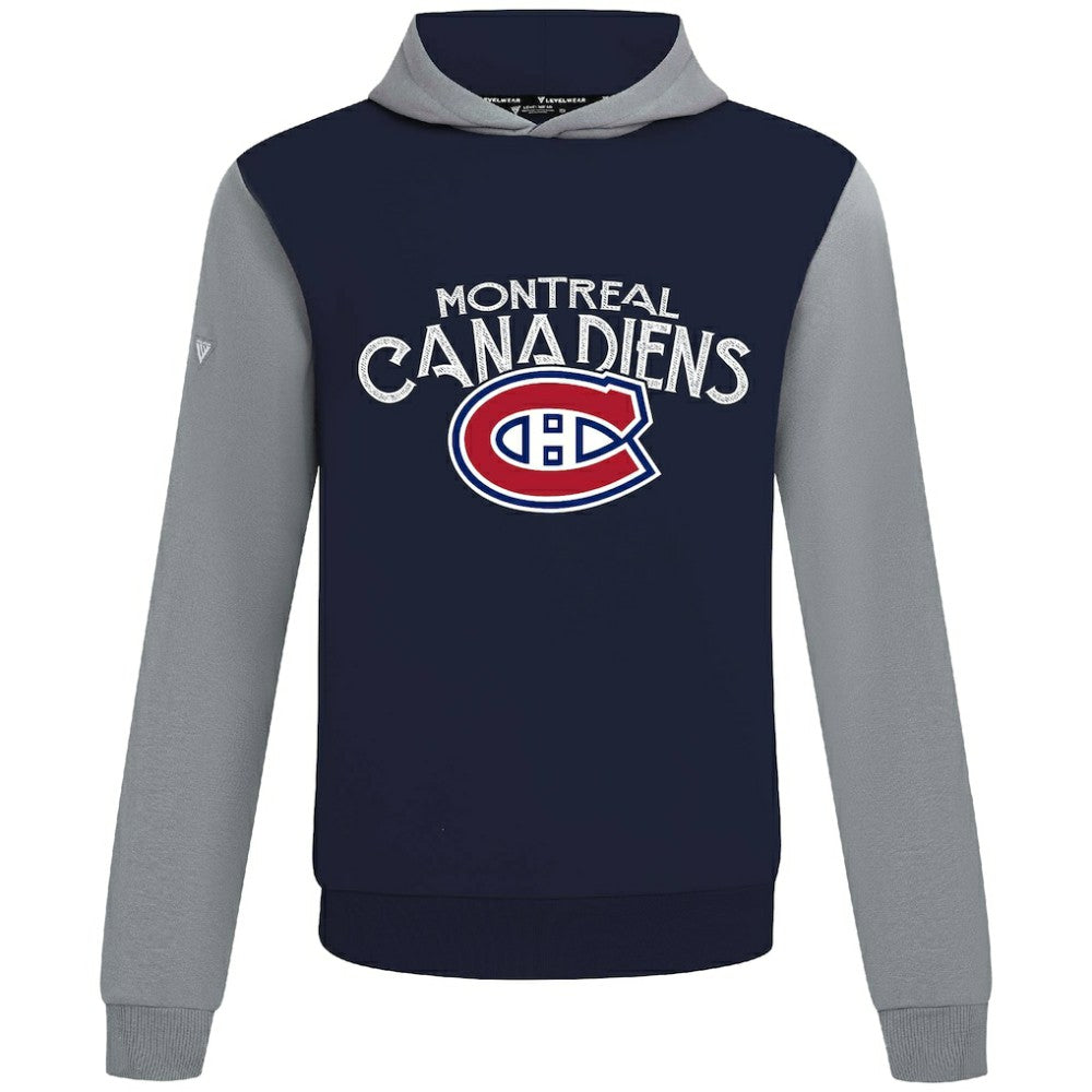 NHL Montreal Canadiens Levelwear Ultimate Mission Pullover Hoodie - Navy/Gray