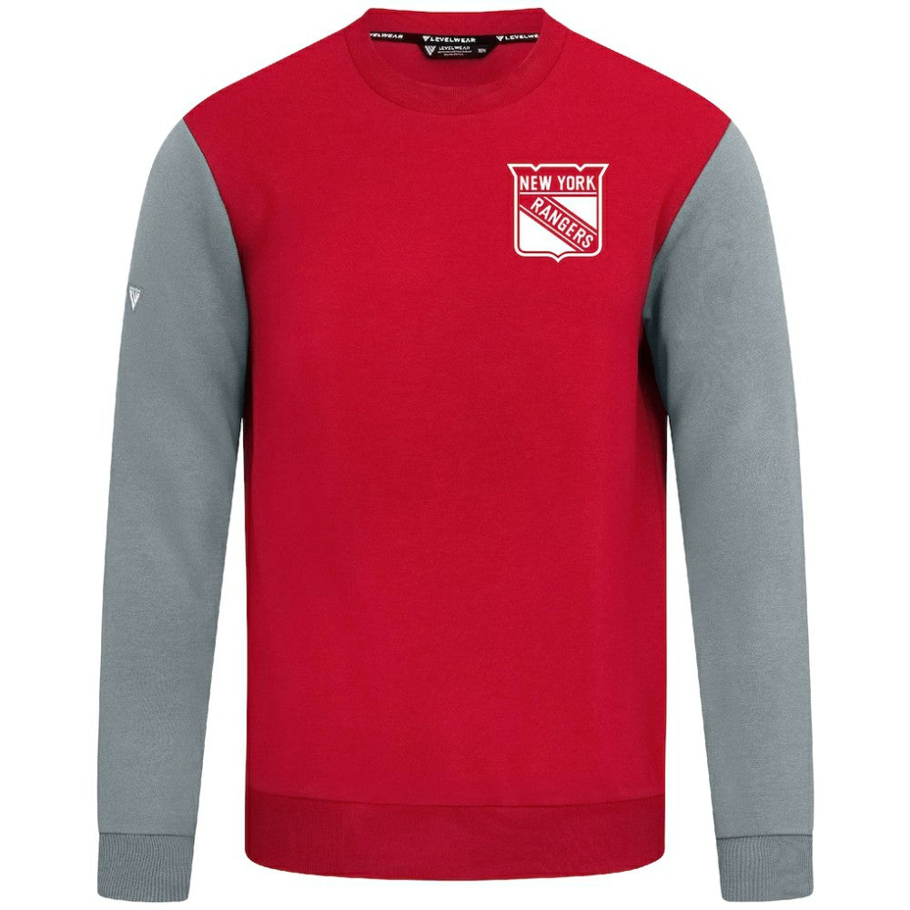 NHL New York Rangers Levelwear Ultimate Response Sweatshirt - Red/Gray