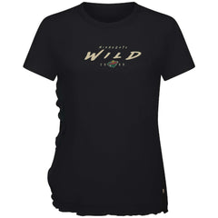 NHL Minnesota Wild Levelwear Women's Airflow Scratched T-Shirt - Black
