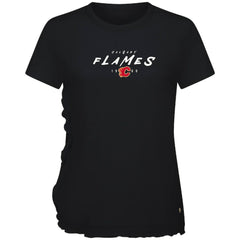 NHL Calgary Flames Levelwear Women's Airflow Scratched T-Shirt - Black