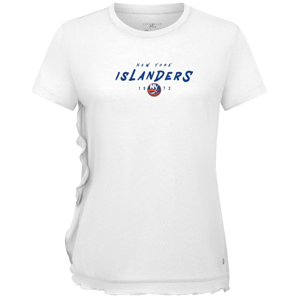 NHL New York Islanders Levelwear Women's Airflow Scratched T-Shirt - White