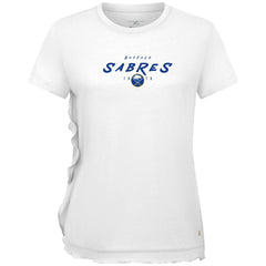 NHL Buffalo Sabres Levelwear Women's Airflow Scratched T-Shirt - White