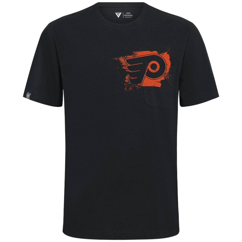 NHL Philadelphia Flyers Levelwear Focal Blasted T-Shirt - Black