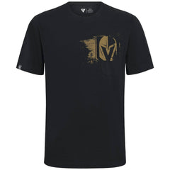 NHL Vegas Golden Knights Levelwear Focal Blasted T-Shirt - Black