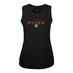 NHL Anaheim Ducks Levelwear Women's Macy Scratched Tank Top - Black