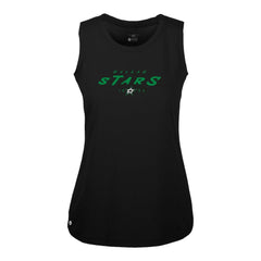 NHL Dallas Stars Levelwear Women's Macy Scratched Tank Top - Black