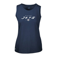 NHL Winnipeg Jets Levelwear Women's Macy Scratched Tank Top - Navy