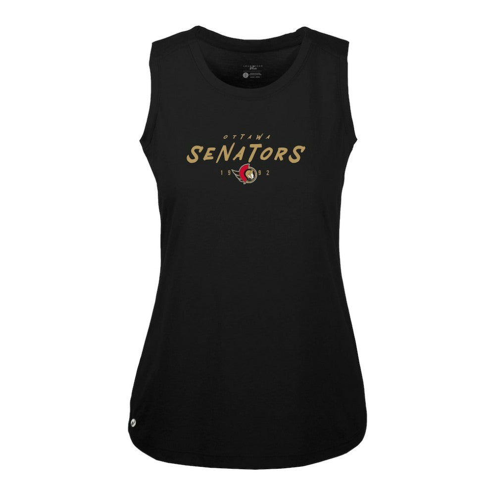 NHL Ottawa Senators Levelwear Women's Macy Scratched Tank Top - Black