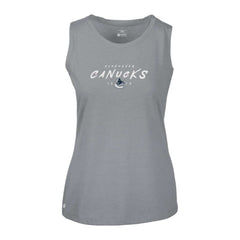 NHL Vancouver Canucks Levelwear Women's Macy Scratched Tank Top - Gray