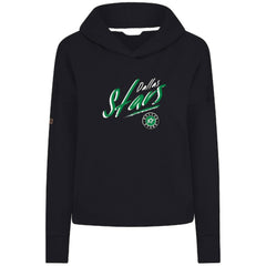 NHL Dallas Stars Levelwear Women's Sweet Sizzle Tri-Blend Cropped Pullover Hoodie - Black