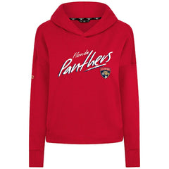 NHL Florida Panthers Levelwear Women's Sweet Sizzle Tri-Blend Cropped Pullover Hoodie - Red