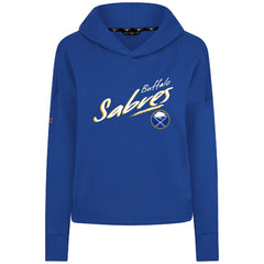 NHL Buffalo Sabres Levelwear Women's Sweet Sizzle Tri-Blend Cropped Pullover Hoodie - Royal