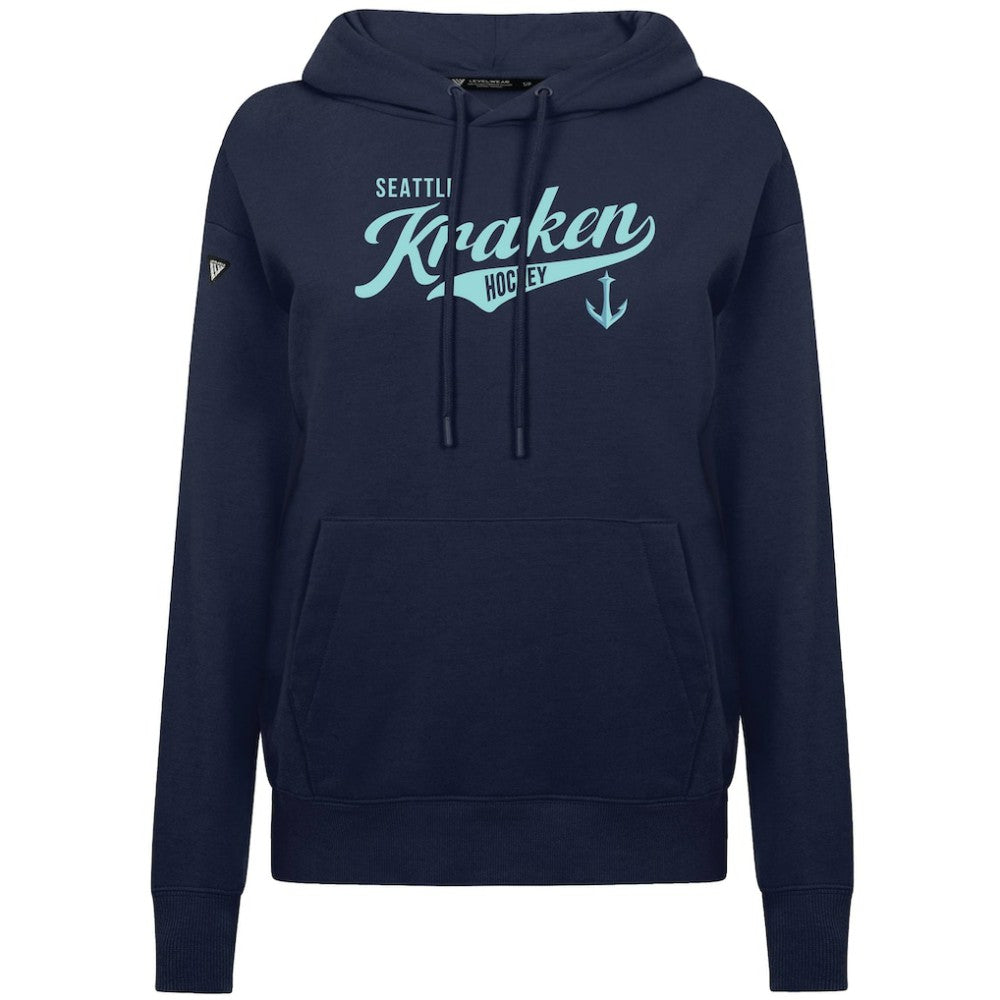 NHL Seattle Kraken Levelwear Women's Adorn Glide Pullover Hoodie - Deep Sea Blue