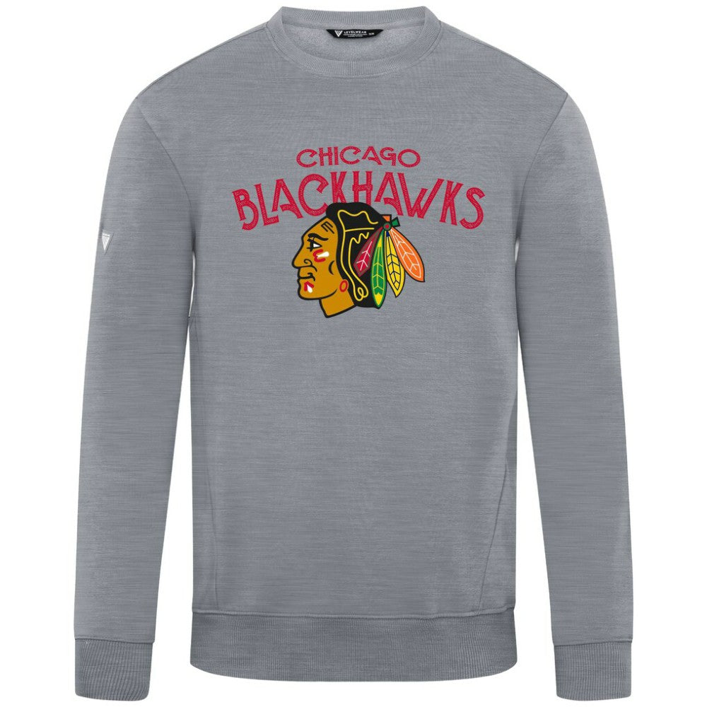 NHL Chicago Blackhawks Levelwear Zane Mission Sweatshirt - Gray