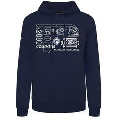 NHL Columbus Blue Jackets Levelwear Podium Campaign Pullover Hoodie - Navy