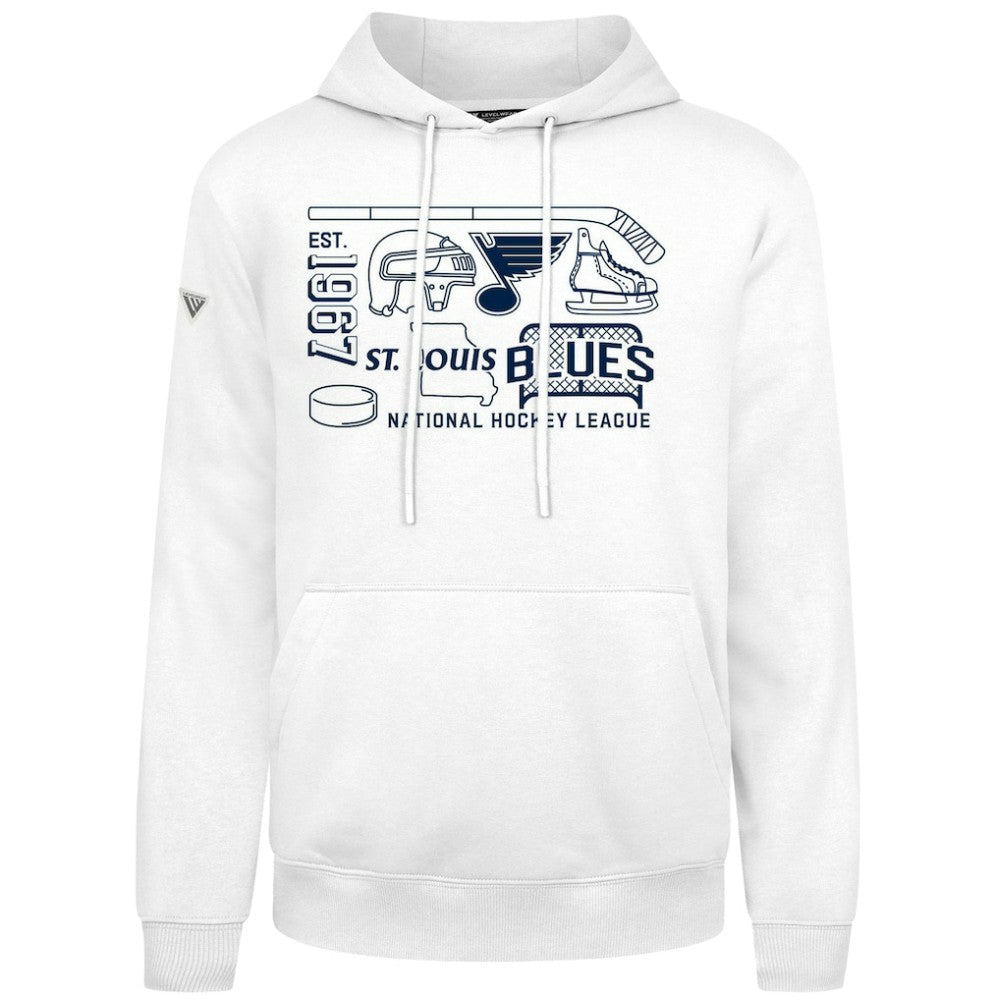 NHL St. Louis Blues Levelwear Podium Campaign Pullover Hoodie - White