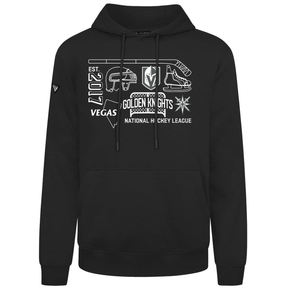 NHL Vegas Golden Knights Levelwear Podium Campaign Pullover Hoodie - Black