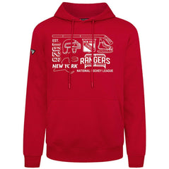 NHL New York Rangers Levelwear Podium Campaign Pullover Hoodie - Red