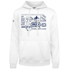 NHL Vancouver Canucks Levelwear Podium Campaign Pullover Hoodie - White