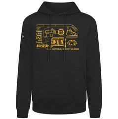 NHL Boston Bruins Levelwear Podium Campaign Pullover Hoodie - Black