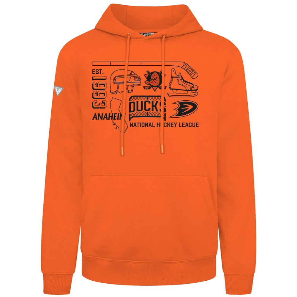 NHL Anaheim Ducks Levelwear Podium Campaign Pullover Hoodie - Orange