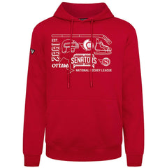 NHL Ottawa Senators Levelwear Podium Campaign Pullover Hoodie - Red