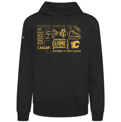 NHL Calgary Flames Levelwear Podium Campaign Pullover Hoodie - Black