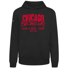 NHL Chicago Blackhawks Levelwear Podium Response Pullover Hoodie - Black