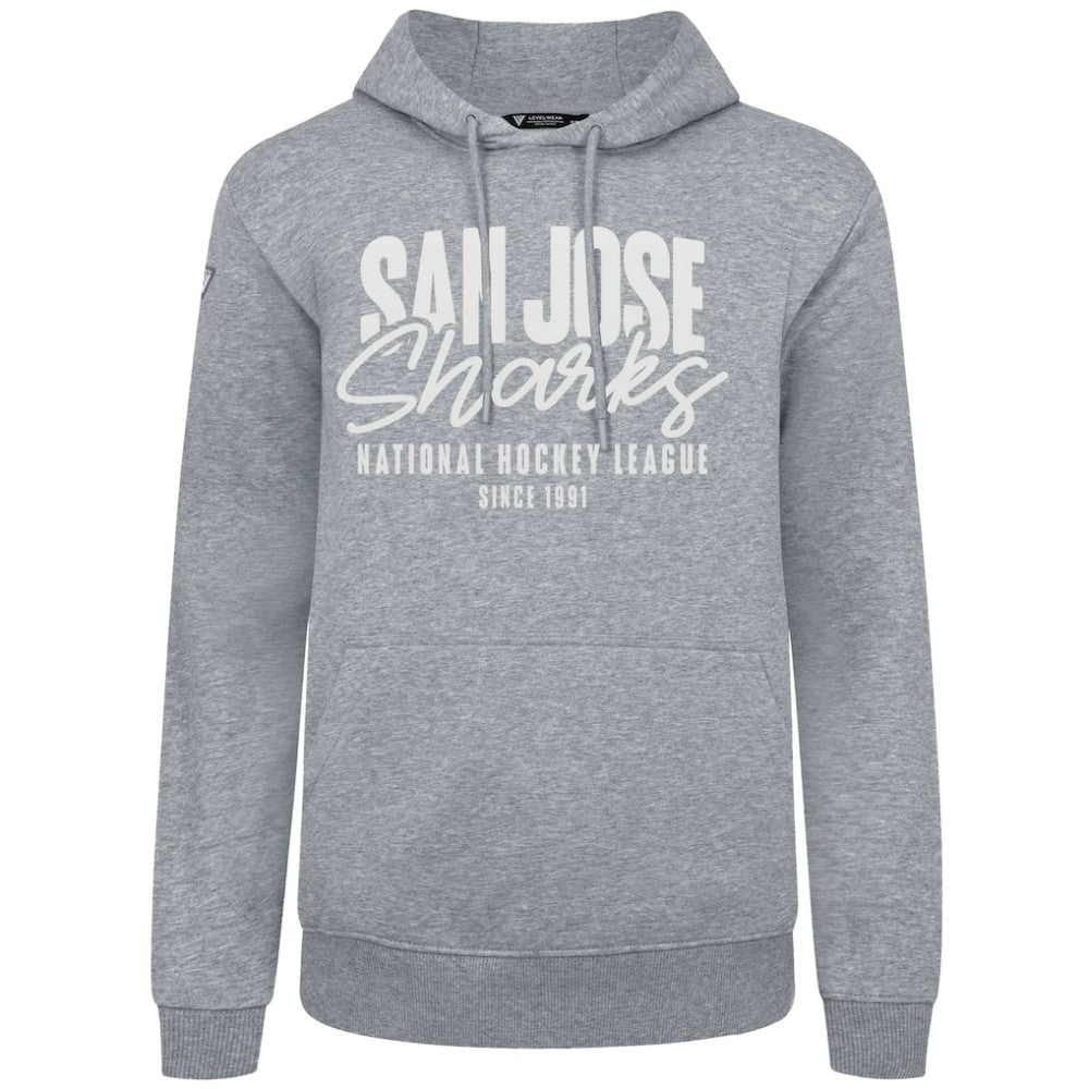 NHL San Jose Sharks Levelwear Podium Response Pullover Hoodie - Gray