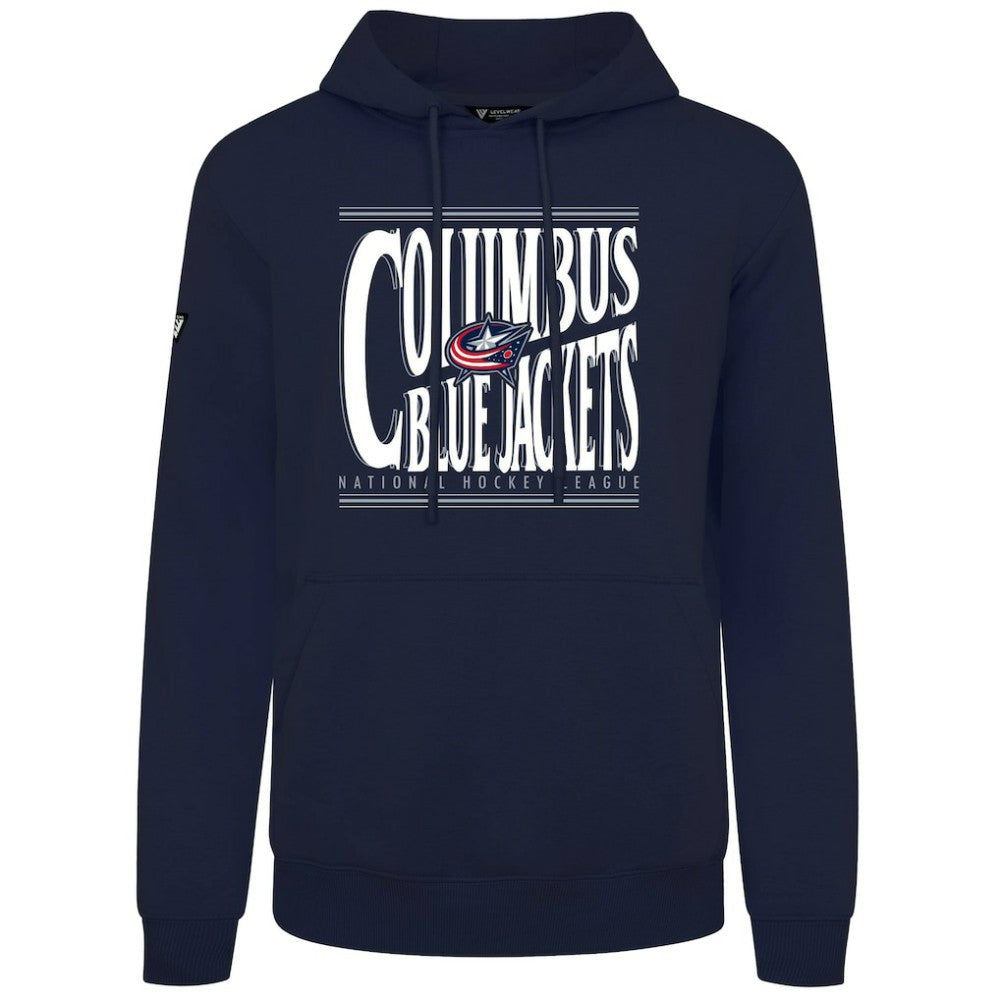 NHL Columbus Blue Jackets Levelwear Podium Powerhouse Pullover Hoodie - Navy