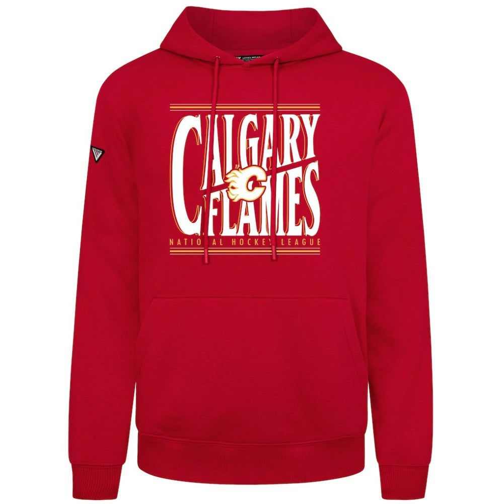 NHL Calgary Flames Levelwear Podium Powerhouse Pullover Hoodie - Red