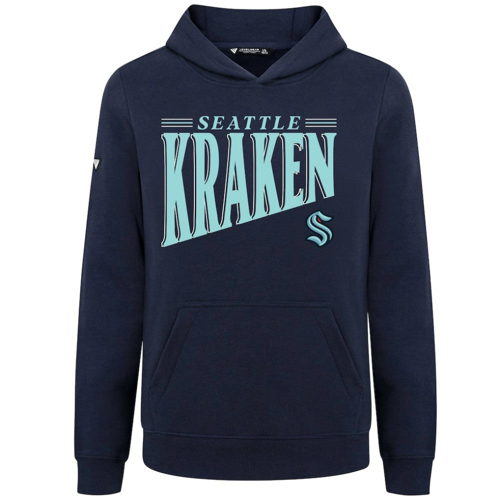 NHL Seattle Kraken Levelwear Youth Jr Podium Tally Pullover Hoodie - Deep Sea Blue