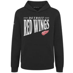 NHL Detroit Red Wings Levelwear Youth Jr Podium Tally Pullover Hoodie - Black