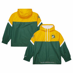 Green Bay Packers Tie Breaker Vintage Logo Lightweight Anorak Half-Zip Windbreaker Gold/Green