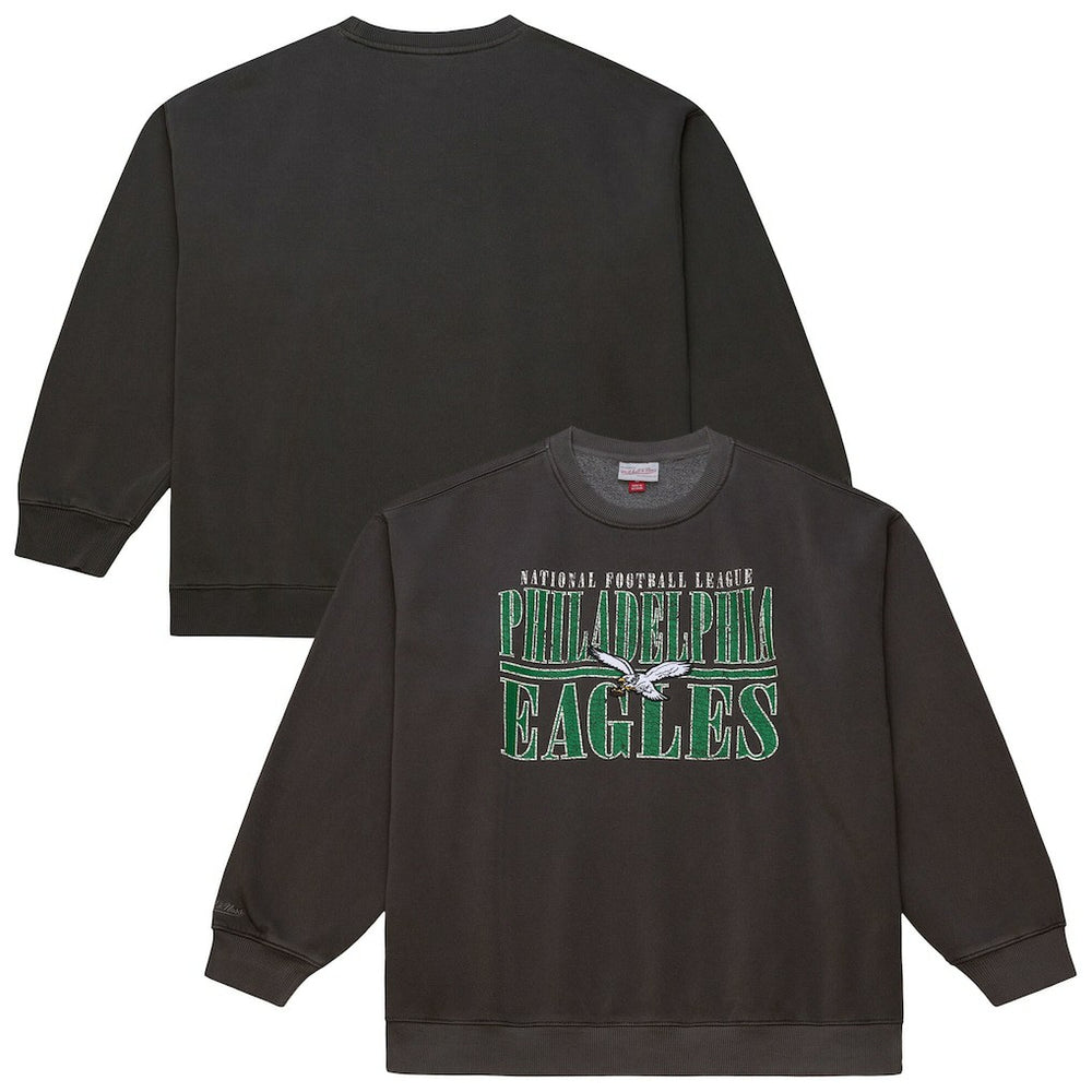 Philadelphia Eagles Downtown Crew Vintage Logo Sweatshirt Black
