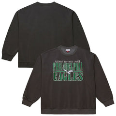 Philadelphia Eagles Downtown Crew Vintage Logo Sweatshirt Black