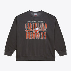 Cleveland Browns Downtown Crew Vintage Logo Sweatshirt Black